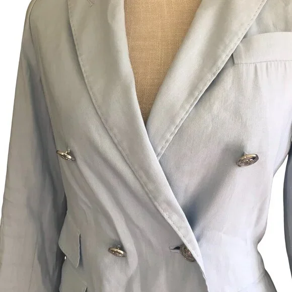 Antonio Melani Linen Blend Double Breasted Blazer 0 - Picture 2 of 7
